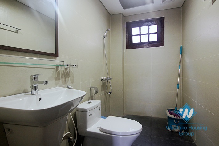 White house with courtyard for rent in Tay Ho district  